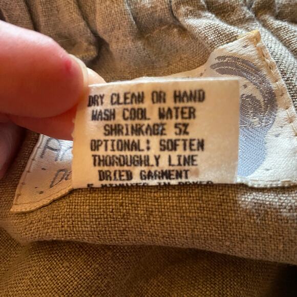 Angelheart Designs 100% Linen Midi Skirt Size M Tan Lagenlook - Picture 6 of 7